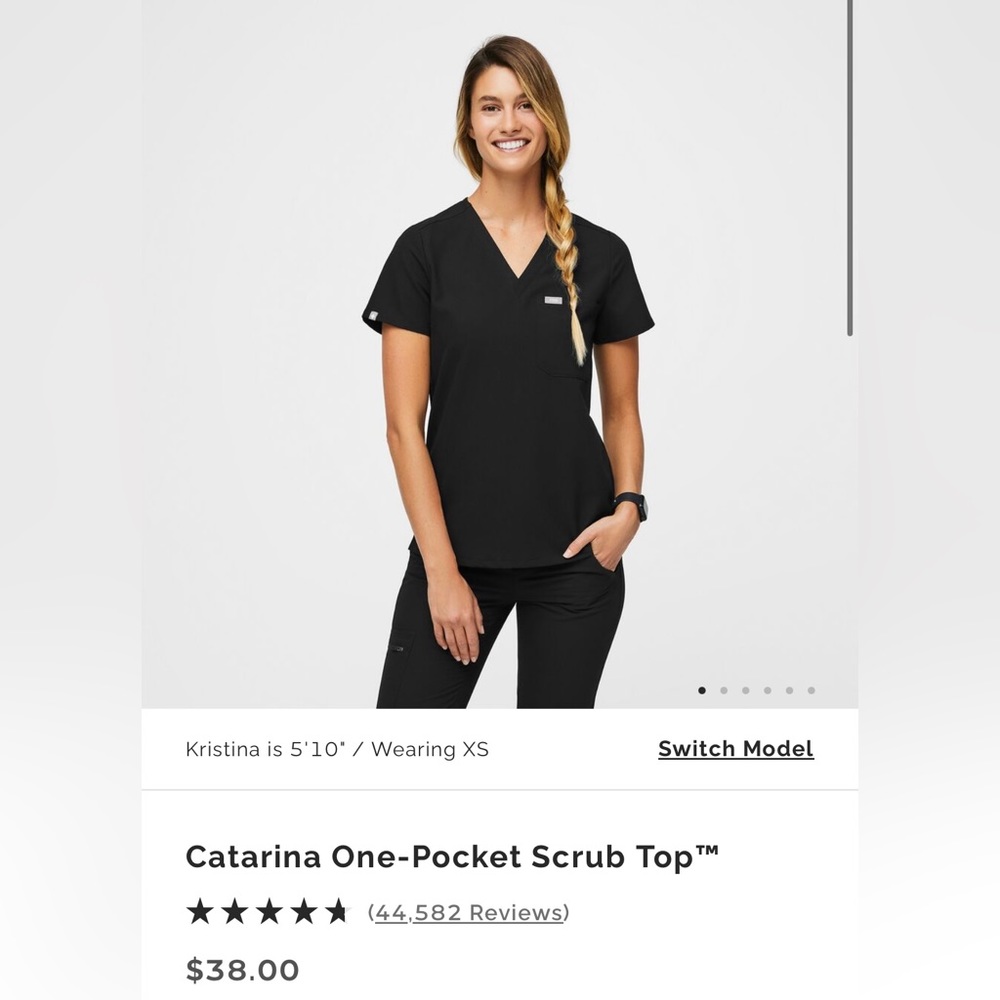 Women’s FIGS Caterina Scrub Top Size Medium